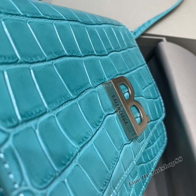 Balenciaga專櫃爆款肩背女包 巴黎世家最新鱷魚紋box單肩斜跨包 fyj1601